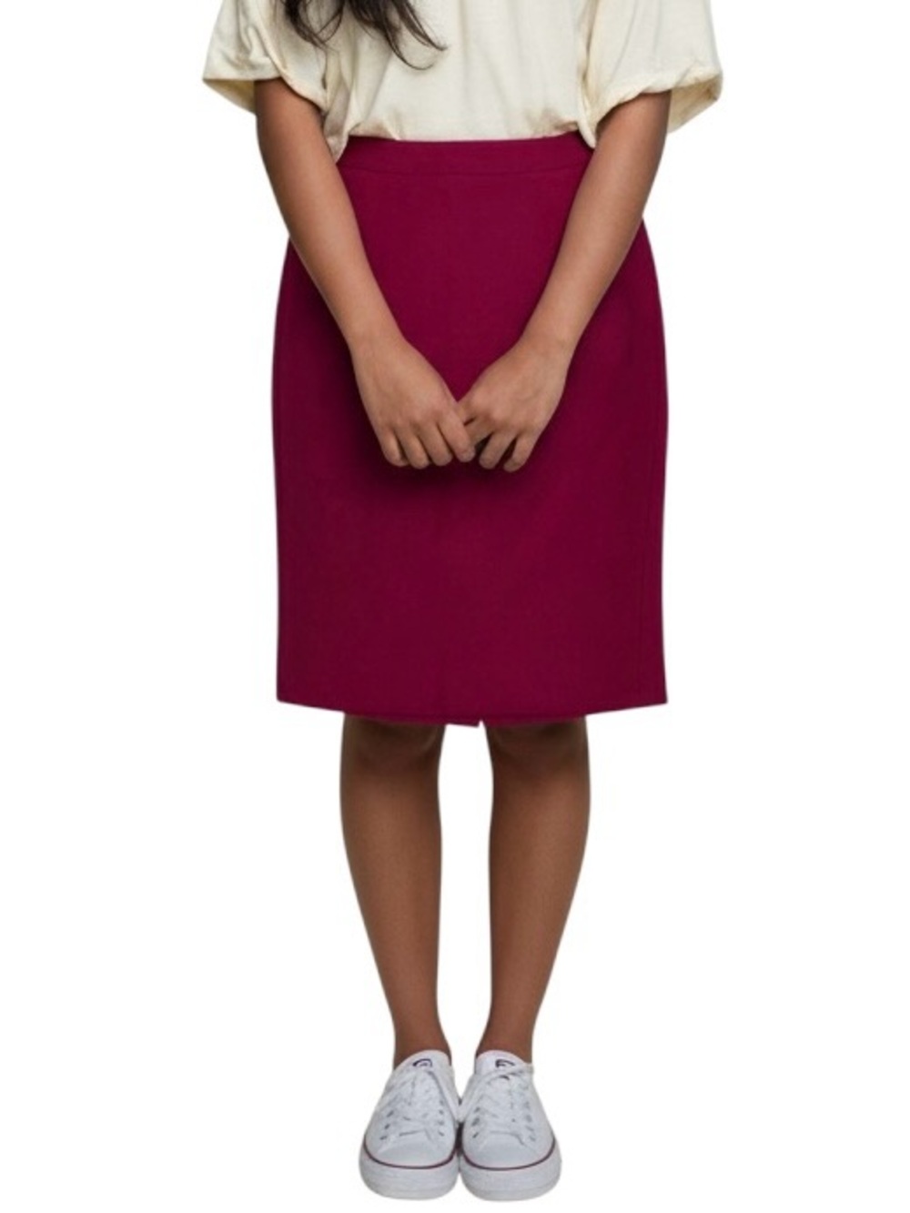 J.Crew Pencil Skirt Sz 10P Fuchsia Wool Blend Barbiecore Fall Winter Office Wear